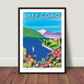 Lake Como, Italy Print, Can Be Personalised, 2 of 3