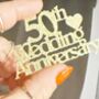 Golden 50th Wedding Anniversary Confetti Table Decorations, thumbnail 6 of 7
