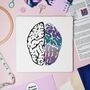 Brain Cross Stitch Kit, thumbnail 1 of 8