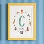 Personalised Alphabet Initial A4 Wall Art Print, thumbnail 1 of 2