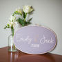 Personalised Anniversary Embroidery Hoop Sign, thumbnail 3 of 5