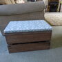 Vintage Style Apple Crate Seat, One Inch Cushion, thumbnail 7 of 8