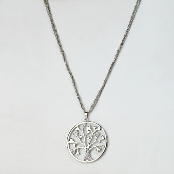 Heart And Tree Of Life Pendant Chain Necklace, 2 of 5