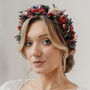 Fawn Jewel Tone Wedding Dried Flower Crown Headband, thumbnail 2 of 5