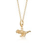 18ct Gold T Rex Dinosaur Charm Necklace, thumbnail 2 of 6
