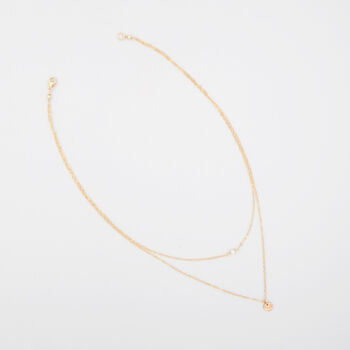 Layered Necklace • Disc 'Initial' And Freshwater Pearl, 2 of 8