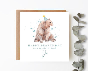 Personalised Adult Birthday Card Bearthday, 2 of 3