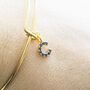 Gold Plated Or Silver Plated Birthstone Initial Bangle, thumbnail 5 of 8