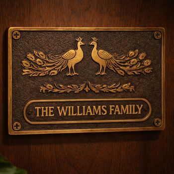 Personalised Peacock Design Address Plaque, 4 of 7