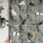 Personalised Green Gingham Advent Calendar Embroidered, thumbnail 7 of 12