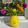 Happy Face Ceramic Vase, thumbnail 2 of 4