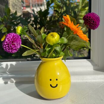 Happy Face Ceramic Vase, 2 of 4