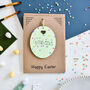 Personalised Easter Egg Green Wooden Keepsake Card, thumbnail 2 of 3
