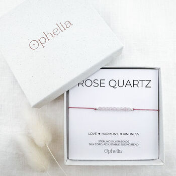 Rose Quartz Silk Bracelet, 4 of 5