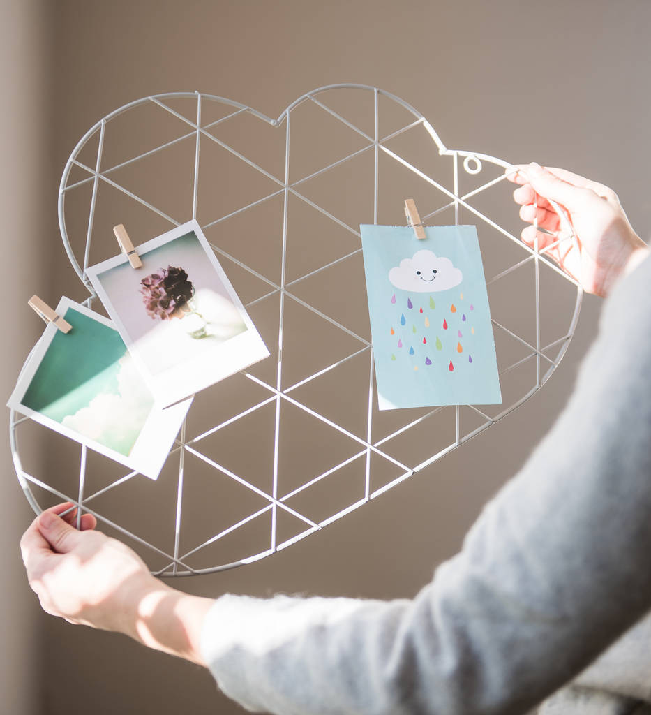 Cloud Wire Wall Card Holder By TheLittleBoysRoom