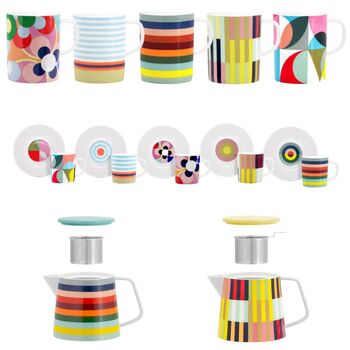 Coffee Or Tea Mug In Fine Porcelain Multicoloured, 12 of 12