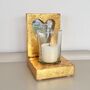 Golden Heart Mirrored Candle Holder, thumbnail 3 of 5