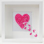 Valentine's Day Framed 3D Butterfly Heart Colour Choice, thumbnail 1 of 5