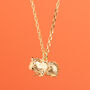 Guinea Pig Sterling Silver Gold Plated Necklace, thumbnail 4 of 11