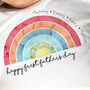 Personalised First Father's Day Rainbow Baby Grow, thumbnail 2 of 2