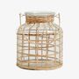 Bamboo And Glass Hanging Candle Lantern, thumbnail 2 of 4