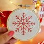 Christmas Snowflake Embroidery Kit, thumbnail 5 of 7