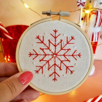 Christmas Snowflake Embroidery Kit, 5 of 7