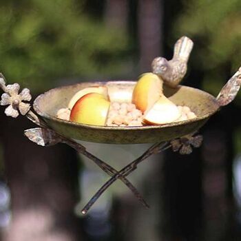 Personalised Hanging Heart Garden Bird Dish, 5 of 9