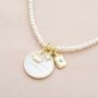 Sterling Silver Charm Personalised Pearl Necklace, thumbnail 2 of 7