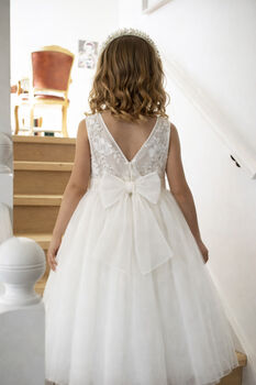 Fern In Ivory White ~ Flower Girl Dress, 4 of 9