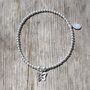 Sterling Silver Bracelet With Butterfly Charm, thumbnail 2 of 6