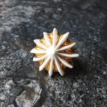 Porcelain Iced Gem Ring Plated With Gold Or Platinum, 2 of 7