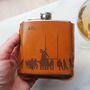 Rugby Fan's Personalised Hip Flask In Gift Box, thumbnail 2 of 10