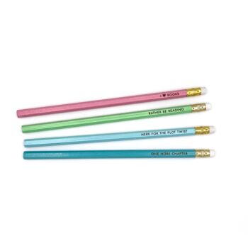 Reading Themed Engraved Pencil Set, 3 of 5