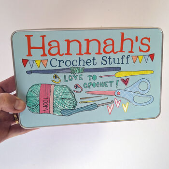 Personalised Crochet Storage Tin, 2 of 2