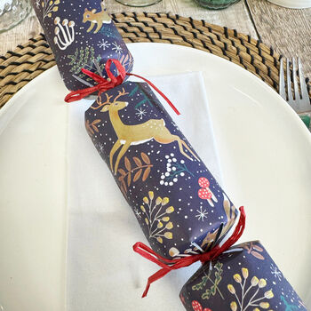 Twilight Blue Christmas Crackers Set Of Six, 7 of 7