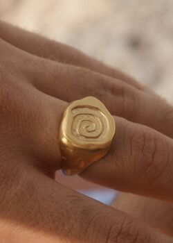 Gold Gaia Ring Unisex Gift, 6 of 6