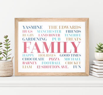 Personalised Favourite Words Art Print, 8 of 12