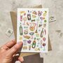 Cocktail Party A6 Folded Notelet Cards And Envelopes, thumbnail 4 of 5