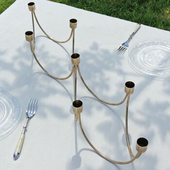 Luxury Gold Wave Candle Holder Centrepiece, 2 of 5