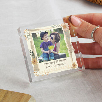Personalised Wild Flowers Photo Upload Block, 3 of 3