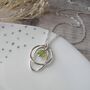 Peridot Drop Silver Necklace, thumbnail 2 of 5