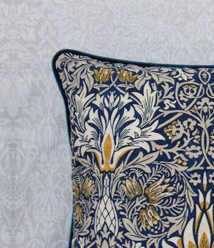 Blue Indigo Snakeshead William Morris 18' Cushion Cover, 3 of 8