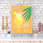 Pina Colada Cocktail Print Four Colour Options, thumbnail 8 of 8