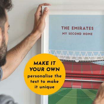 Emirates Stadium Art Print Arsenal Football Gift, 5 of 8