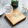 Personalised Italian Olive Wood Coasters 24 Design Options, thumbnail 3 of 11