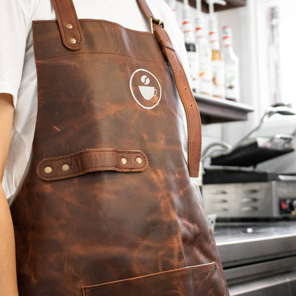 Download Company Branded Logo Leather Apron By Mahi Leather Notonthehighstreet Com