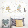 Circus Wall Sticker In Mustard And Mint, thumbnail 1 of 2