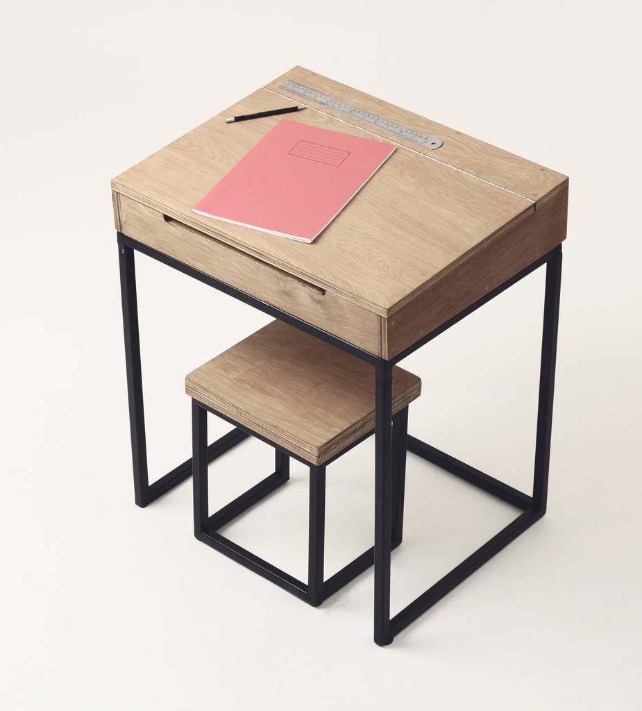 Wooden Children S Desk And Stool By Daniela Rubino Designs