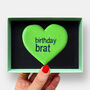 Birthday Brat Heart Letterbox Cookie, thumbnail 1 of 8